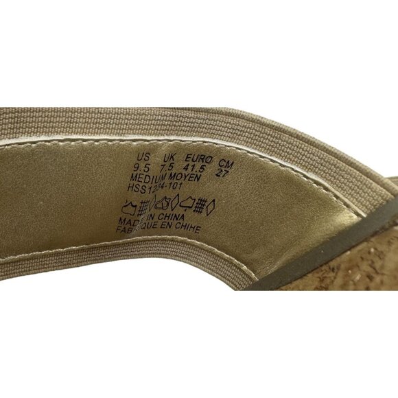 Soft Style Hush Puppies Womens 9.5 Gold Studded Slip-On Adjustable Strap - Picture 13 of 13